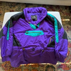 Vintage Sun Valley Ski Jacket - 90s Retro Colorblock (Size L)
